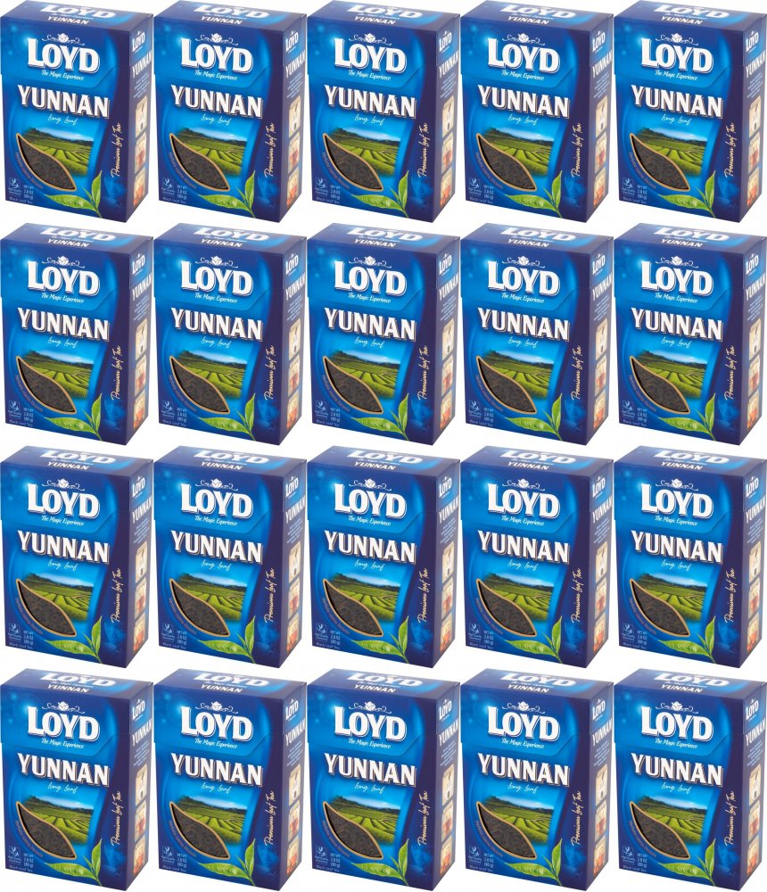 20x Herbata czarna liściasta Loyd Yunnan, 80g