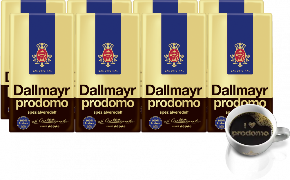 8x Kawa mielona Dallmayr Prodomo, 500g