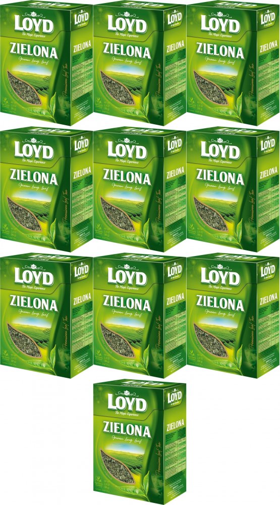 10x Herbata zielona liściasta Loyd, 80g