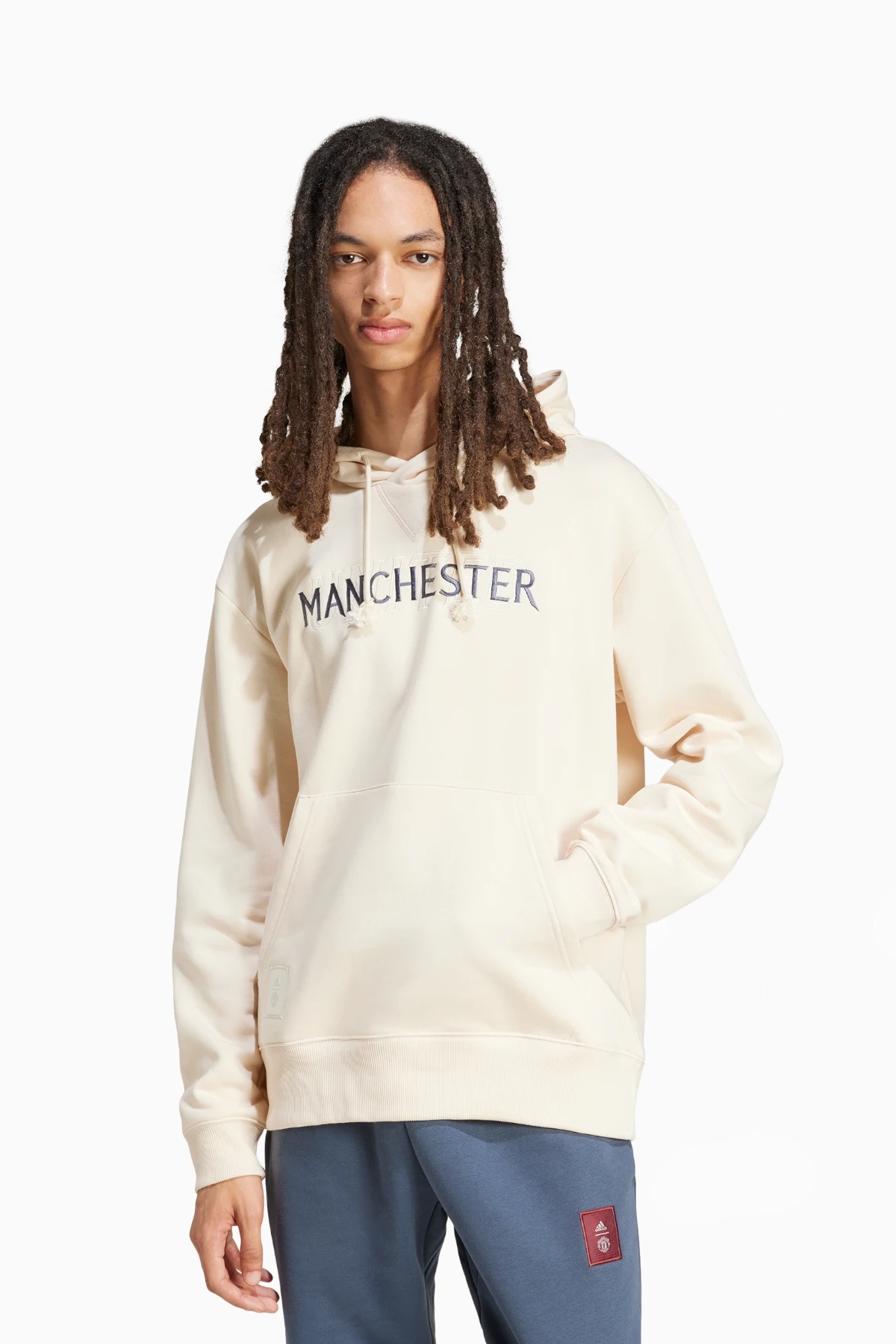 Bluza z kapturem adidas Manchester United 24/25 Seasonal - Beżowy
