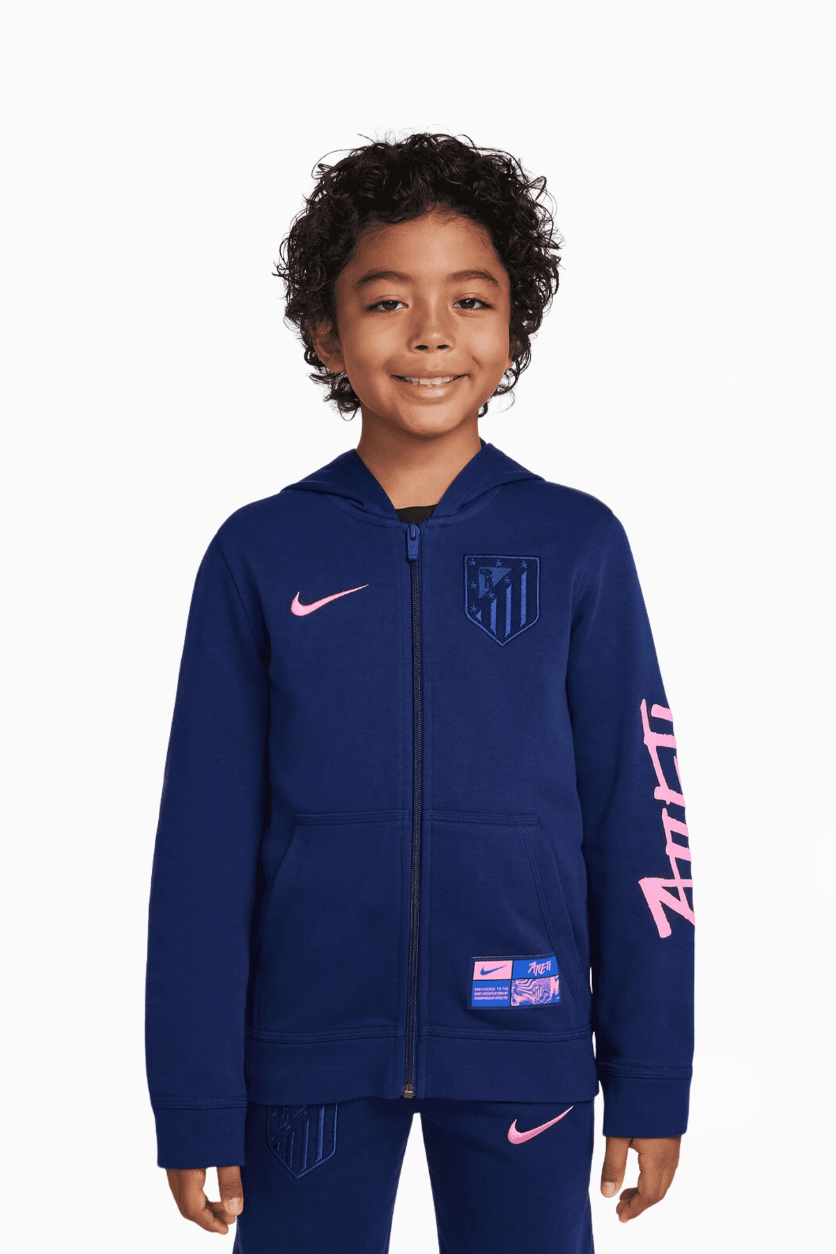 Bluza z kapturem Nike Atletico Madryt 24/25 Club Junior - Granatowy