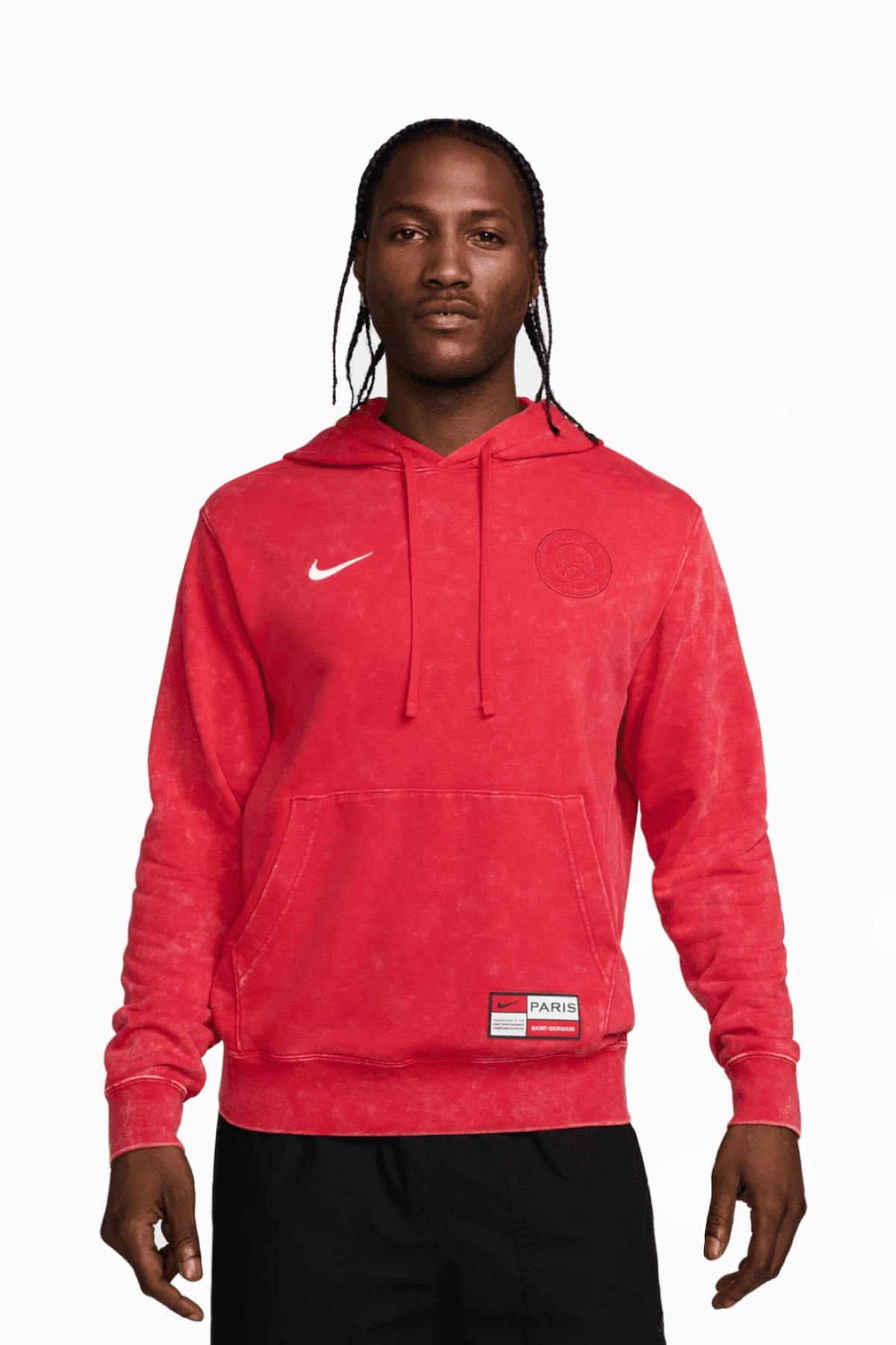 Bluza z kapturem Nike PSG 24/25 Club - Czerwony