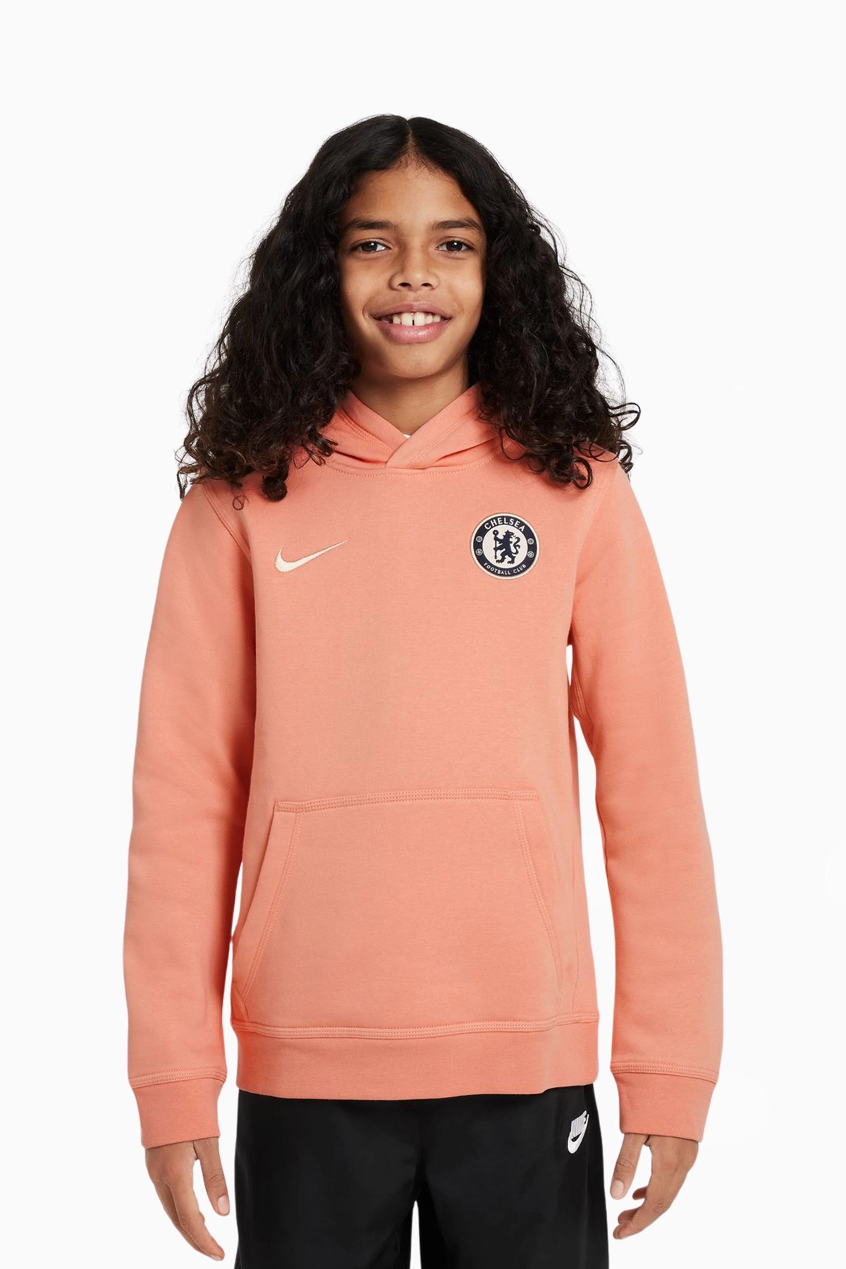 Bluza z kapturem Nike Chelsea FC 24/25 Club Junior - Pomarańczowy
