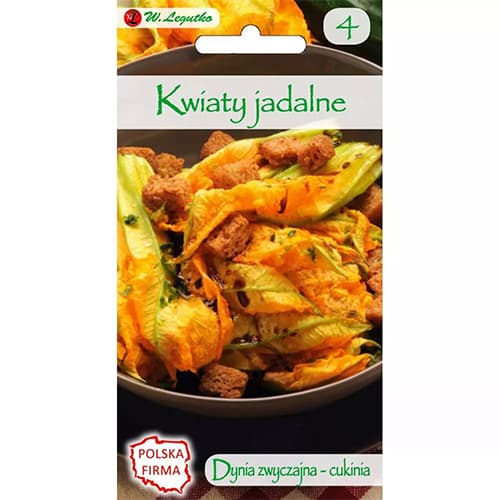 1 szt, Zucchini Astra Polka - essbare Blüten - Samen: Ilość w opakowaniu: 2 g