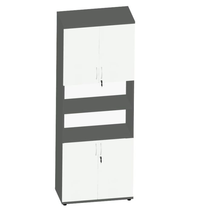 HEBE TS604 regał 80,2x40x219,5h (Kolor korpusu: Orzech Saleve)