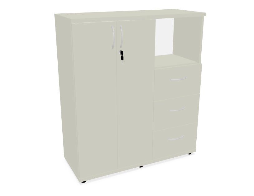 HEBE TS311 regał 100,2x40x114,5h (Kolor korpusu: Szary Platynowy, Szuflady: płytowe)