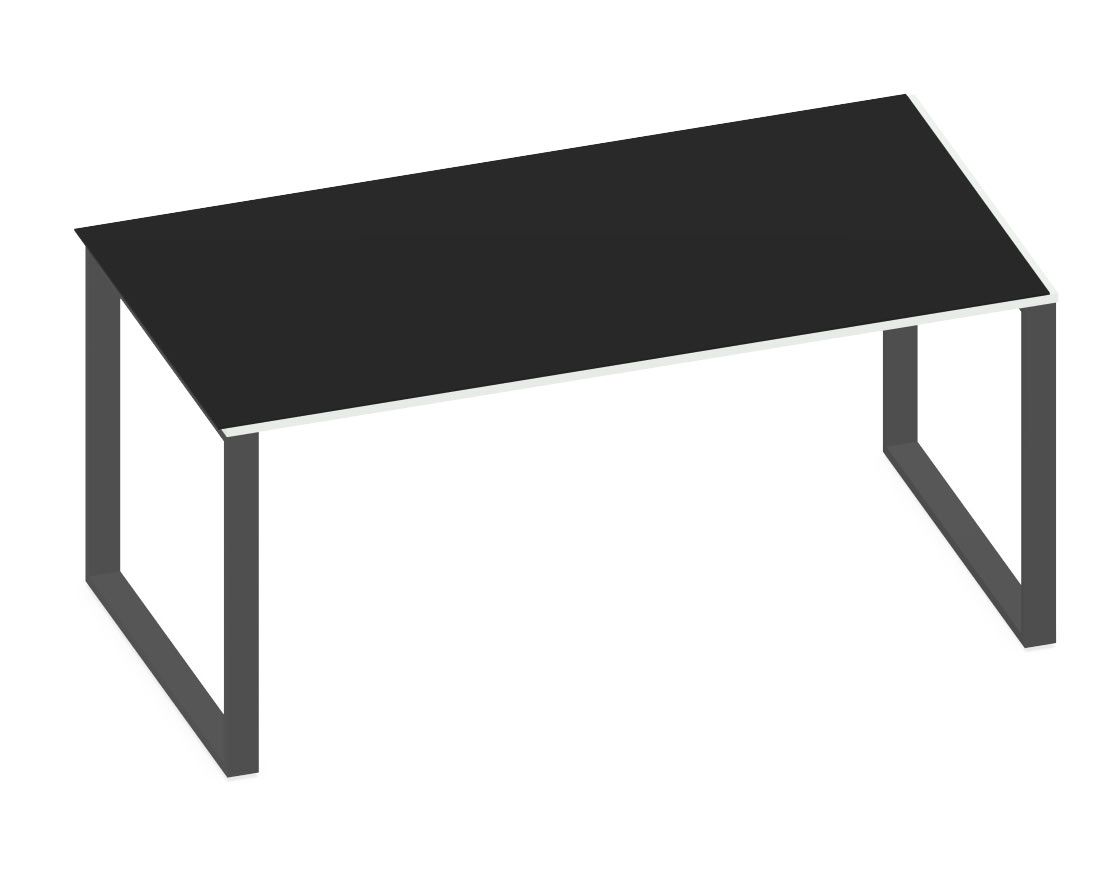 NOTER PZ18 Biurko pojedyncze na nogach o profilu zamkniętym 178,5x80x74h (Rodzaj blatu: płyta laminowana Szary)