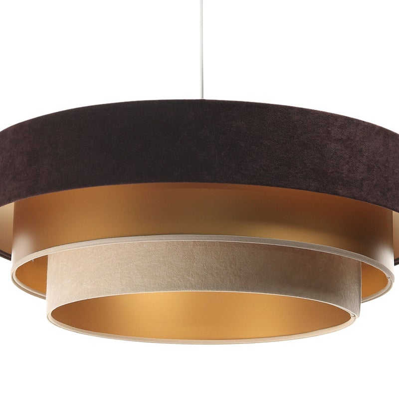 Lampa wisząca TRIO MIX brązowa/złota/beżowa