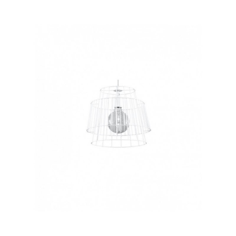 Lampa wisząca GATE biała, industrialna - 35x35x130cm Sollux