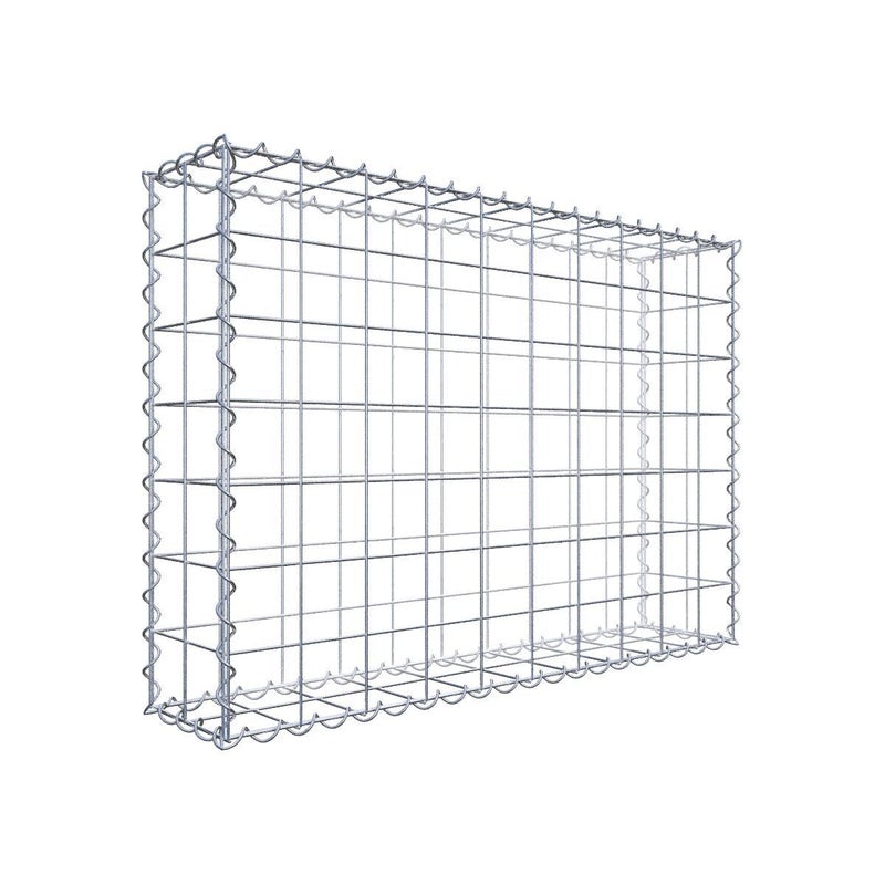 Gabion 100 cm x 70 cm x 20 cm (dł. x wys. x gł.), rozmiar oczek 10 cm x 10 cm, spirala