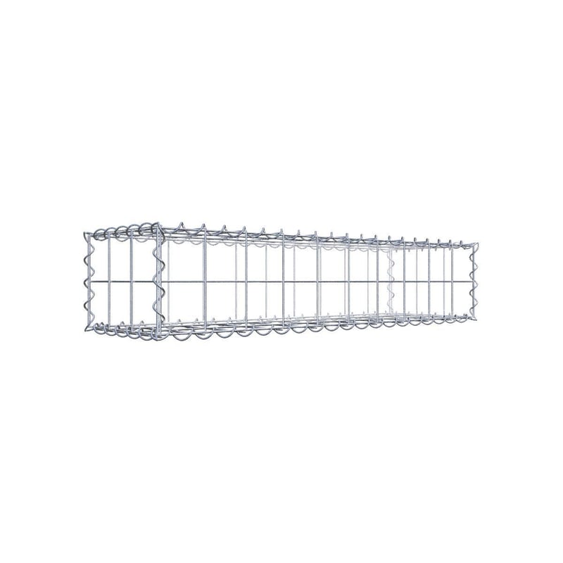 Gabion 100 cm x 20 cm x 30 cm (dł. x wys. x gł.), rozmiar oczek 10 cm x 10 cm, spirala