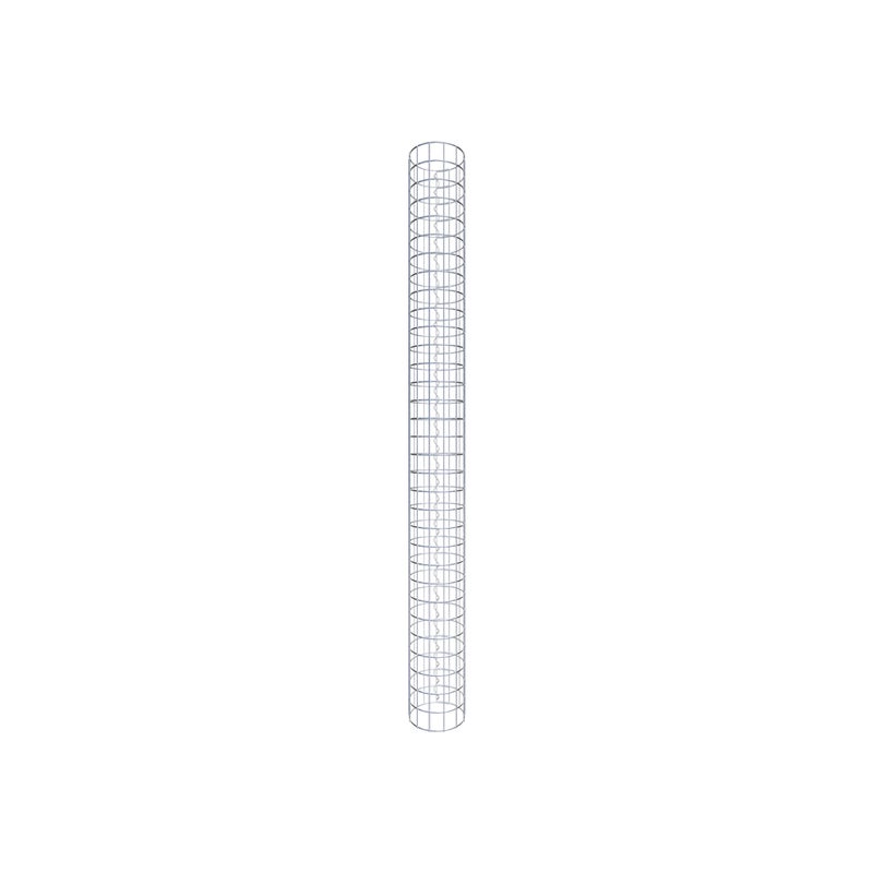 Kolumna gabionowa okrągła, średnica 22 cm, wysokość 160 cm, rozmiar oczek 5 cm x 5 cm