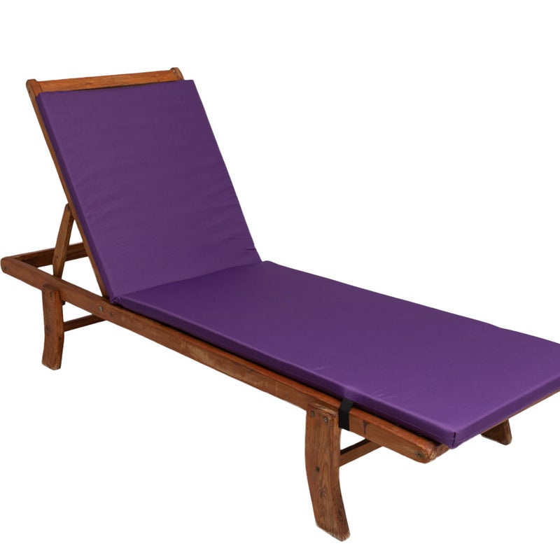 Poduszka na leżak 190x60cm Fioletowa gruba poduszka na lezak patio poduszka na leżak drewniany