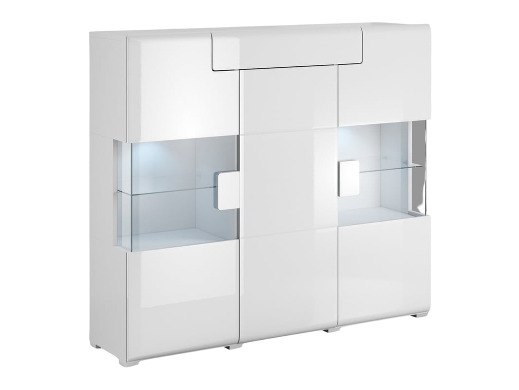 Komoda wysoka TOLEDO 3D1S 147 biała połysk