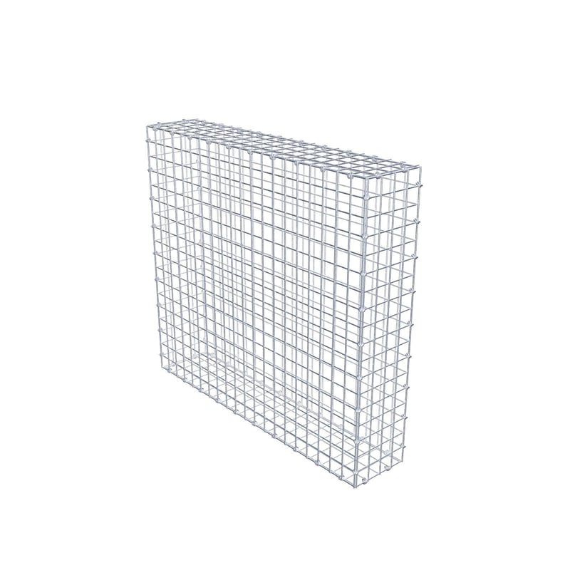 Gabion 100 cm x 90 cm x 20 cm (dł. x wys. x gł.), rozmiar oczek 5 x 5 cm, pierścień spiralny
