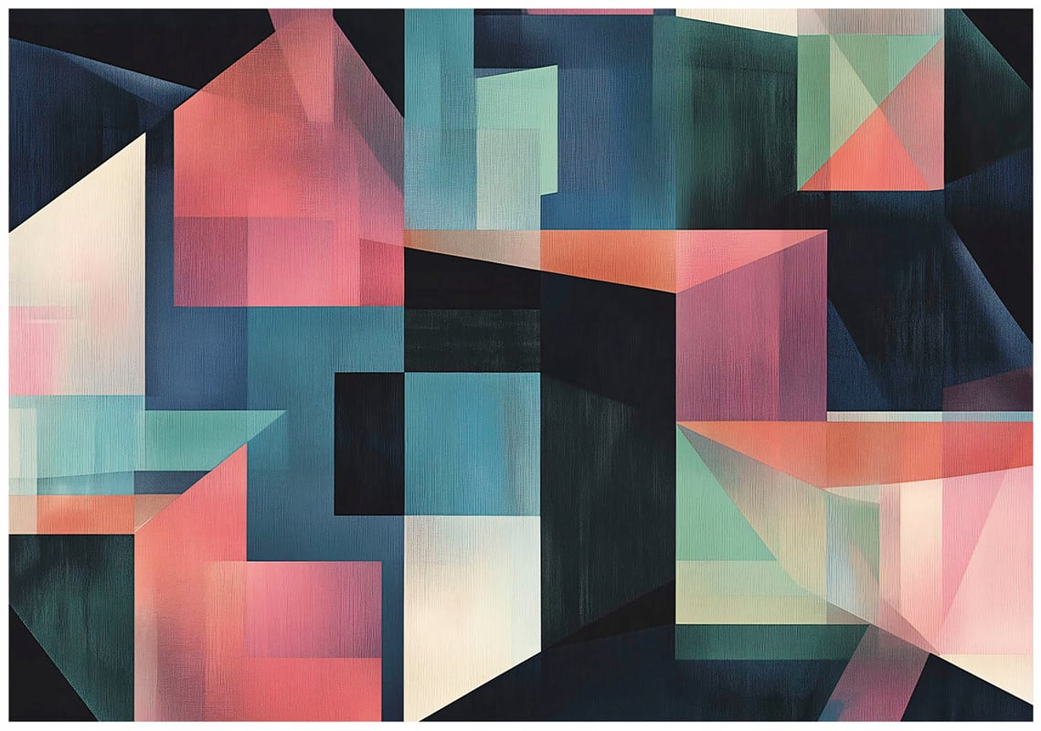 Fototapeta Dla Młodzieży Geometria Kolorowa 3D 400x280 cm Tapeta Do Pokoju Nastolatka Na Flizelinie