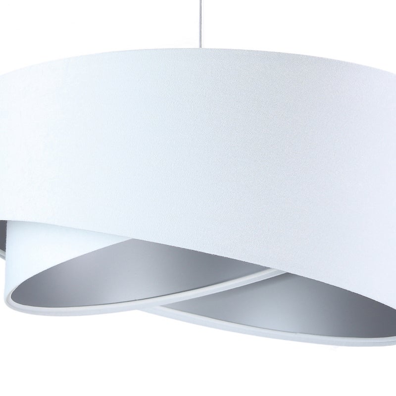 Lampa wisząca GEMSTONE biała/srebrna