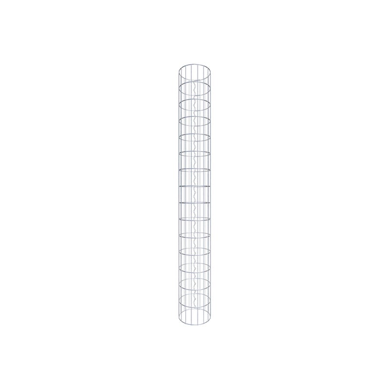 Kolumna gabionowa o średnicy 27 cm, okrągła MW 5 x 10 cm - wysokość: 1,50 m
