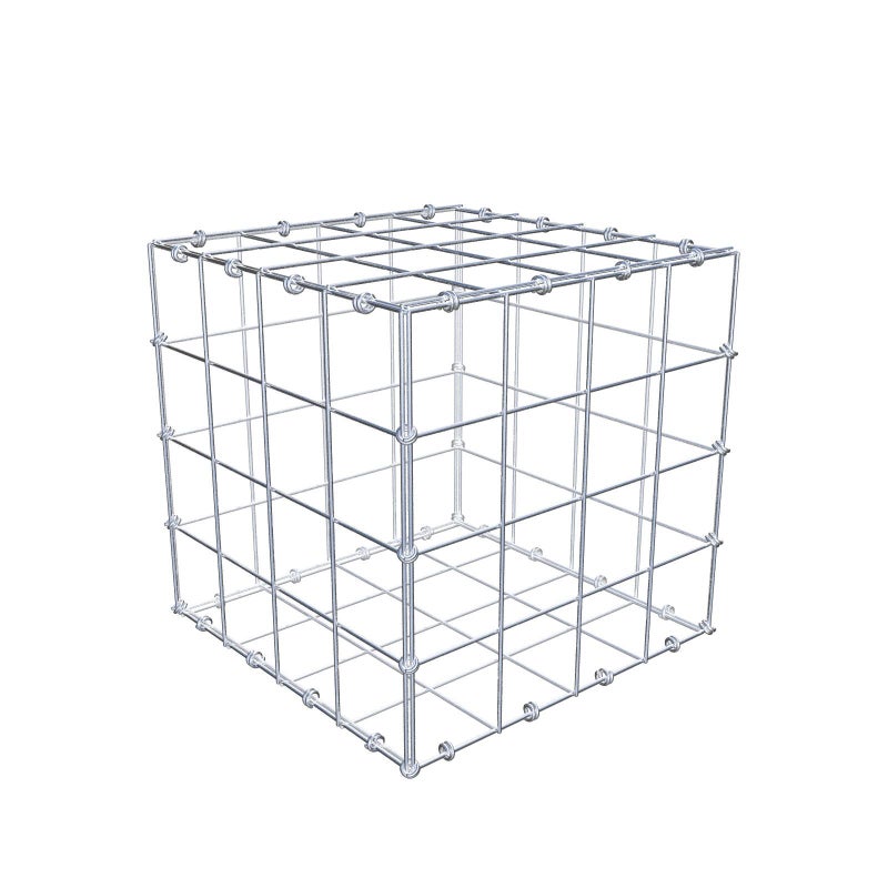 Gabion 40 cm x 40 cm x 40 cm (dł. x wys. x gł.), rozmiar oczka 10 x 10 cm, pierścień spiralny