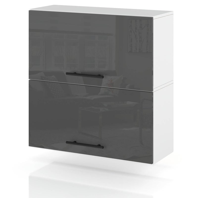 Szafka kuchenna wisząca klapowa modułowa 60cm spremium szary połysk