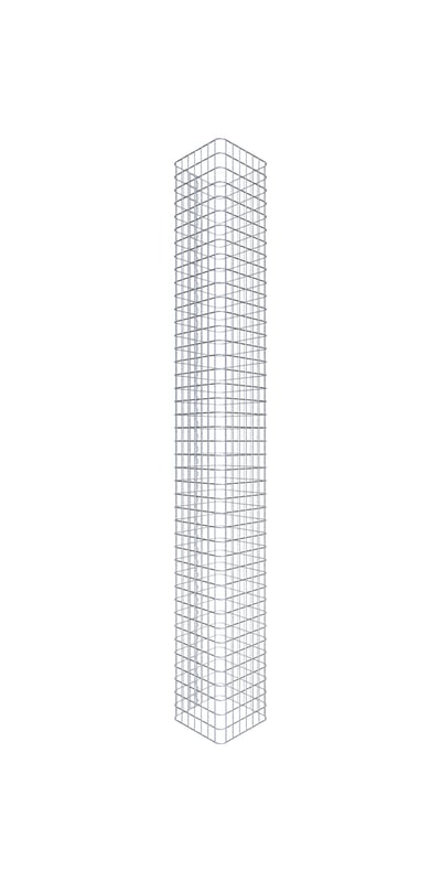 Kolumna gabionowa 42 x 42 cm MW 5 x 5 cm kwadratowa - Wysokość: 2,10 m