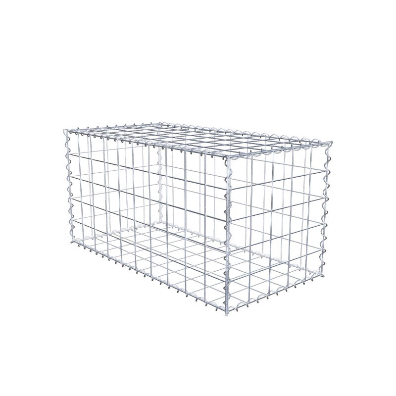 Gabion 100 cm x 50 cm x 50 cm (dł. x wys. x gł.), rozmiar oczek 10 cm x 10 cm, spirala
