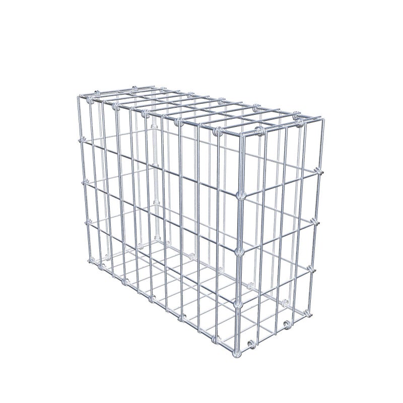 Gabion 50 cm x 40 cm x 20 cm (dł. x wys. x gł.), rozmiar oczek 5 x 10 cm, pierścień spiralny