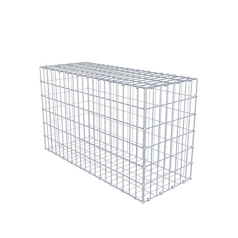 Gabion 100 cm x 60 cm x 40 cm (dł. x wys. x gł.), rozmiar oczek 5 x 10 cm, pierścień spiralny
