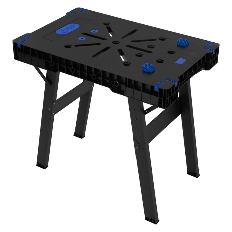 ECD Germany Skladany stól warsztatowy, 86x55x80 cm, wysuwany, nosnosc do 150 kg nadrukowane 2 skale pomiarowe duza powierzchnia robocza stól