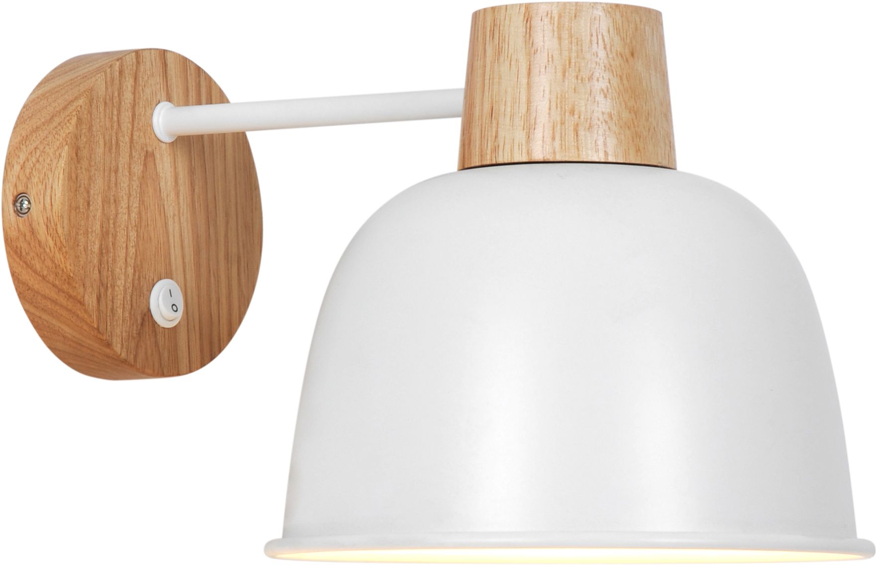 Zuma Line Orlo kinkiet 1x40W biały/drewno P21031M-1W