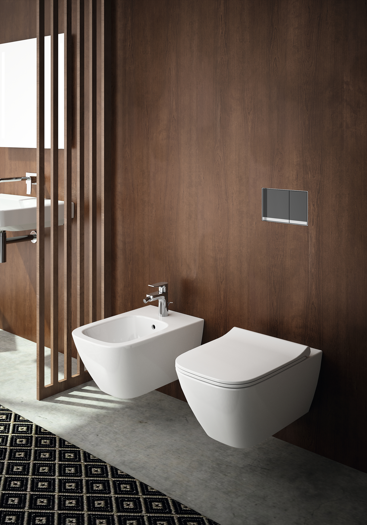 Geberit Smyle Square zestaw miska z deską wisząca bez kołnierza biały 500.683.00.2 - Wysyłka w 24h
