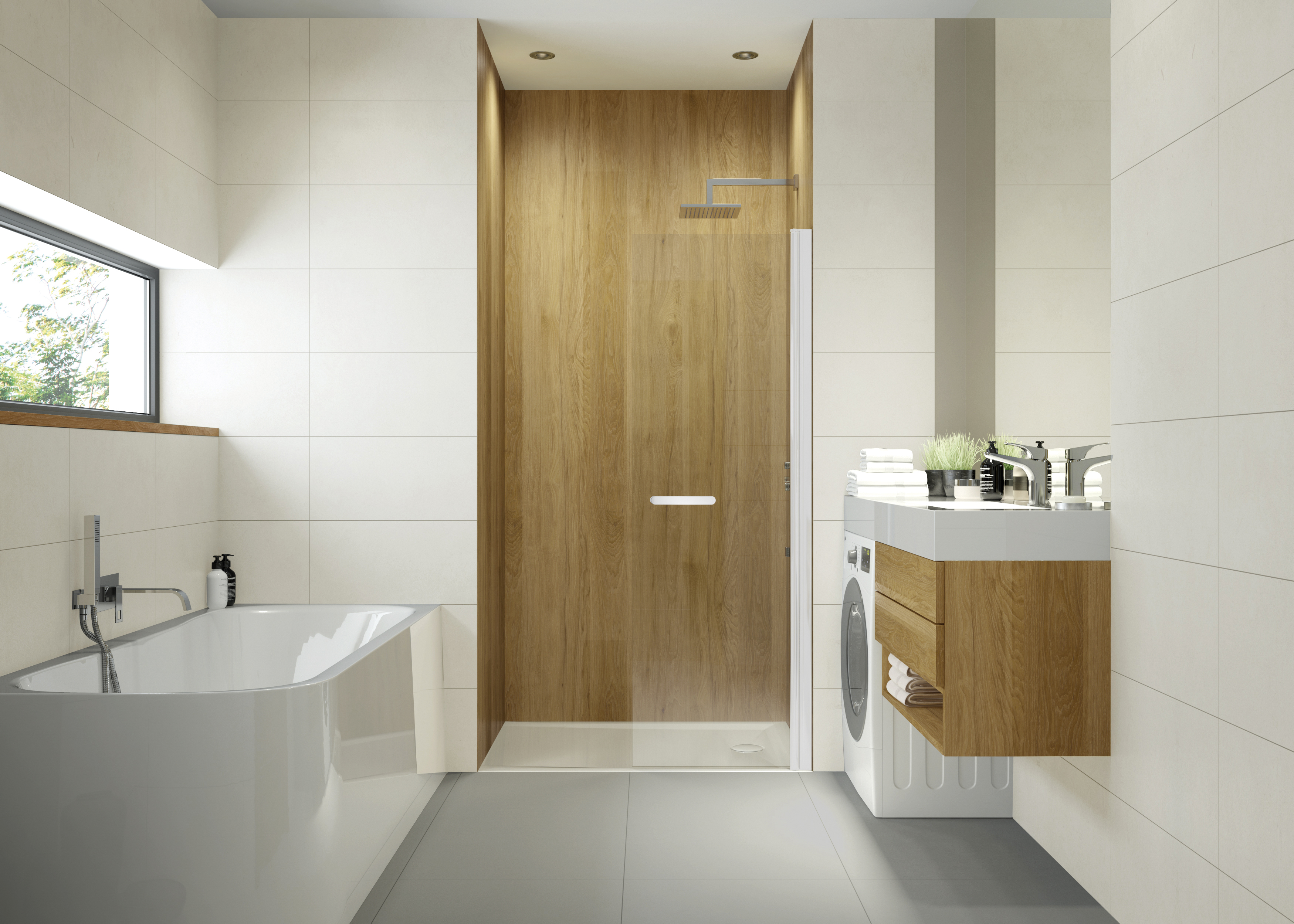 Sanplast Exa Line ścianka prysznicowa walk-in 80 cm biały mat/szkło przezroczyste 600-540-1620-24-401