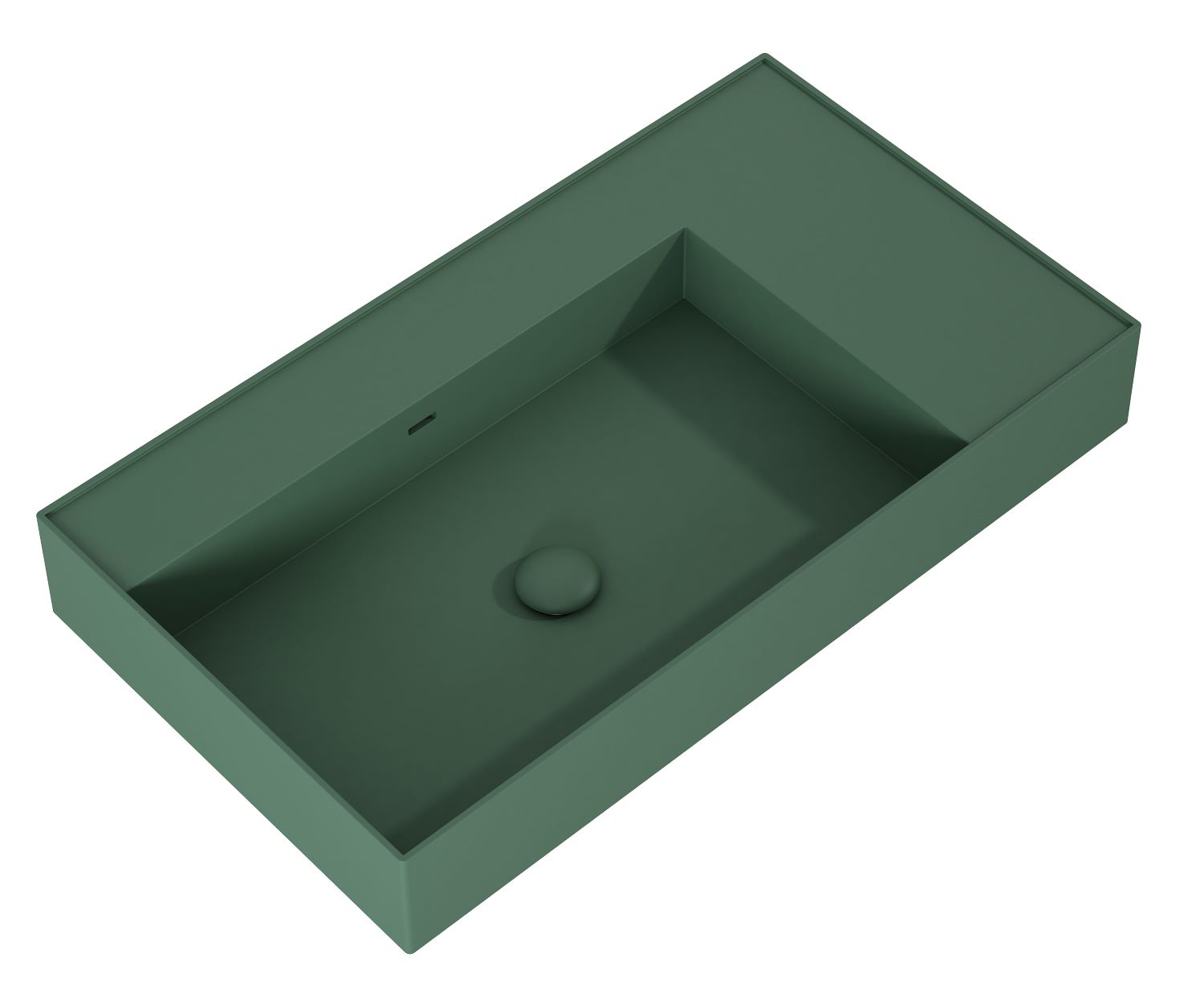 Elita Level umywalka 80,5x45,5 cm prostokątna ścienna lewa forest green matt RE041461177010
