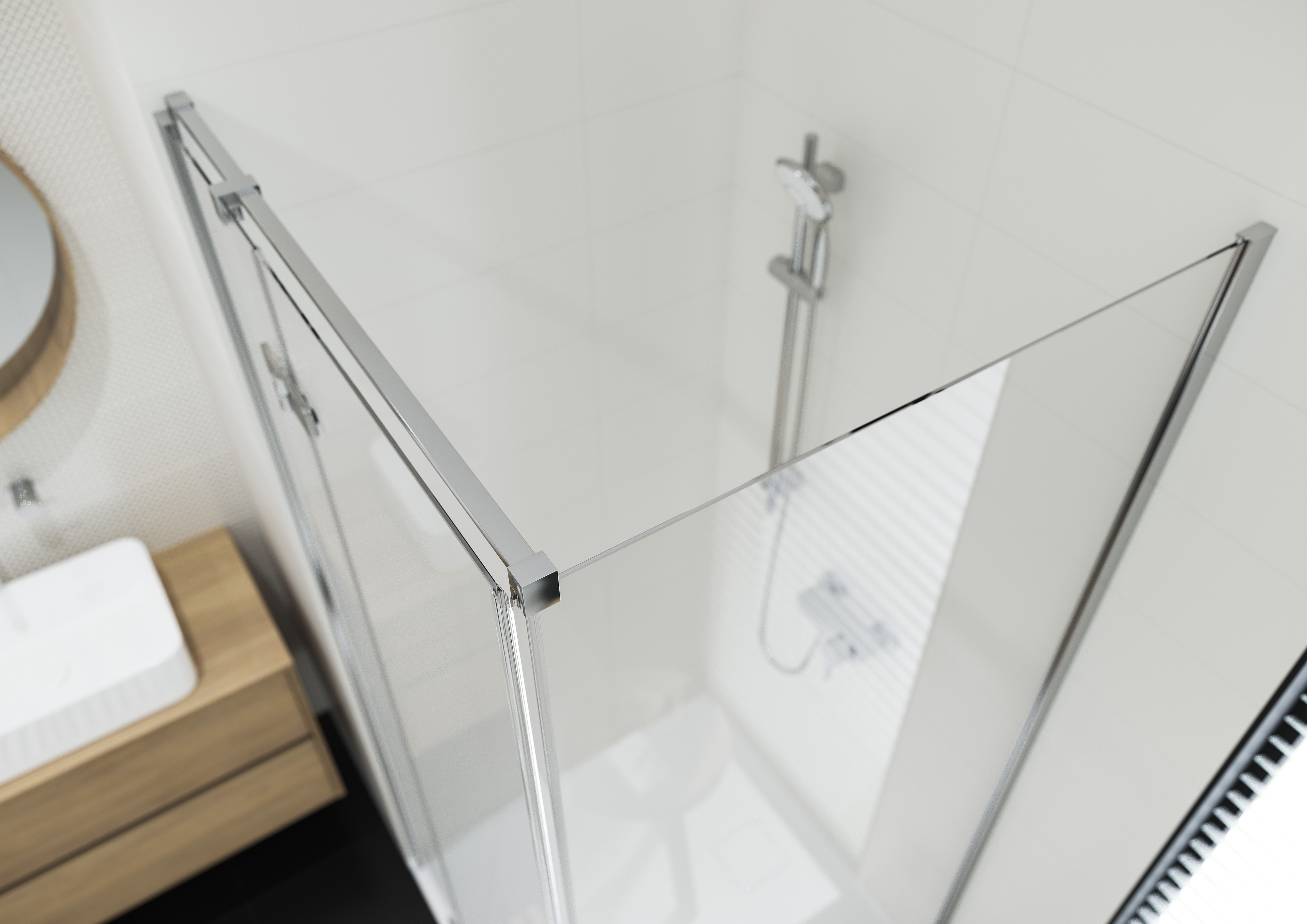 Cersanit City kabina prysznicowa 120x90 cm prostokątna prawa chrom połysk/szkło przezroczyste S584-088