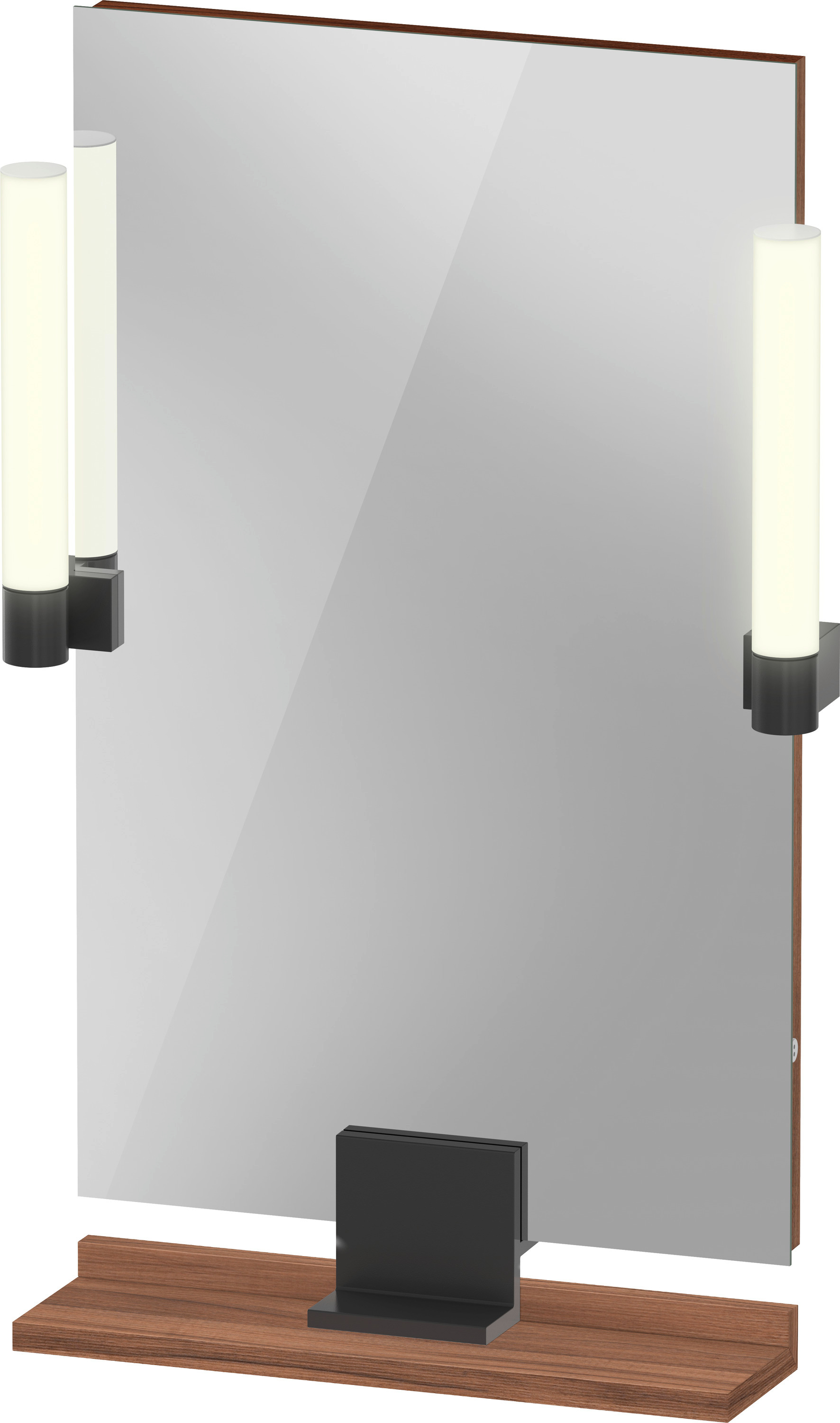 Duravit Sivida lustro 45x65 cm prostokątne z oświetleniem czarny-drewno SV74200BD790000