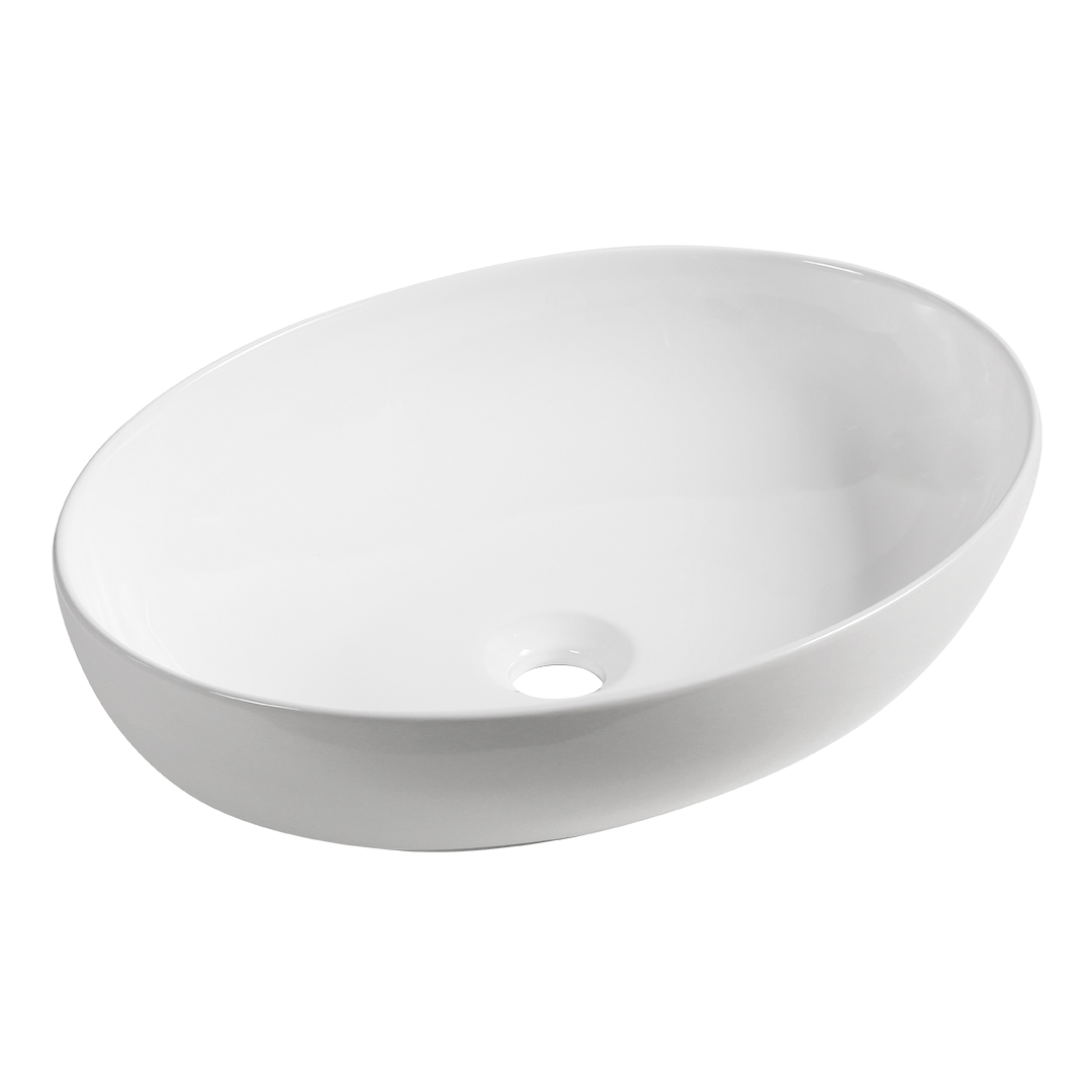 Laveo Desna umywalka 51x39 cm nablatowa owalna biała VUD6251