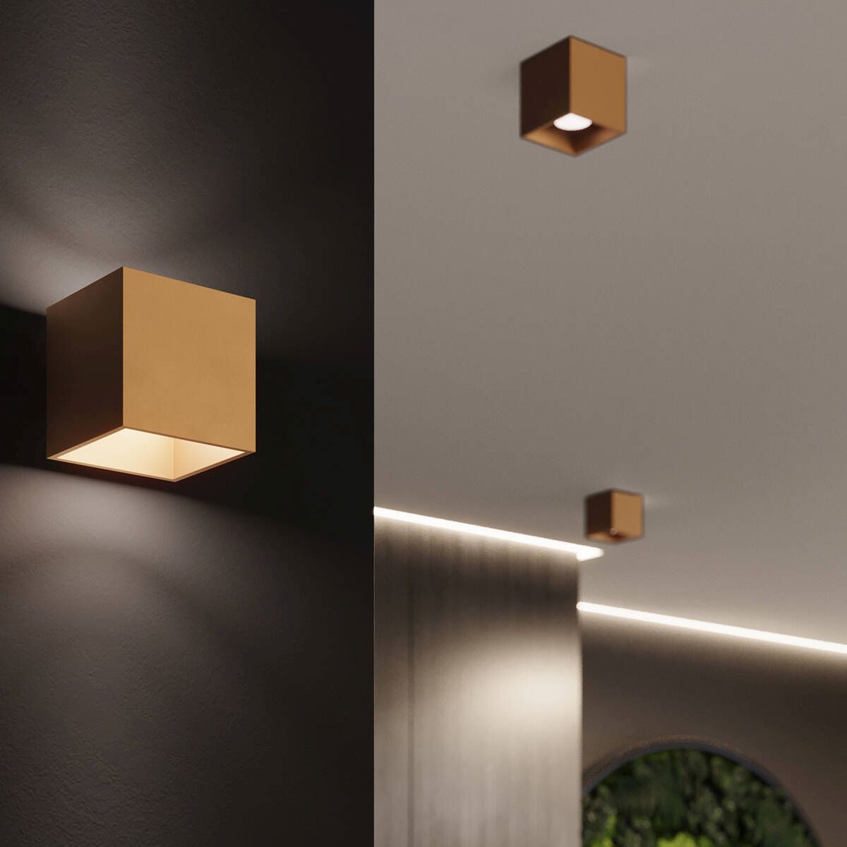 Sollux Lighting Quad kinkiet 1x8 W złoty SL.1183