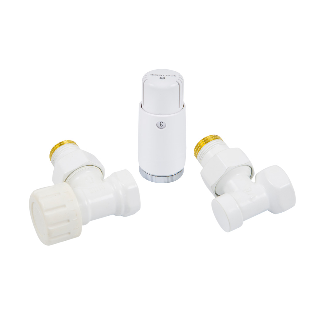 Schlosser Standard zestaw termostatyczny kątowy biały 602200056 - Wysyłka w 24h