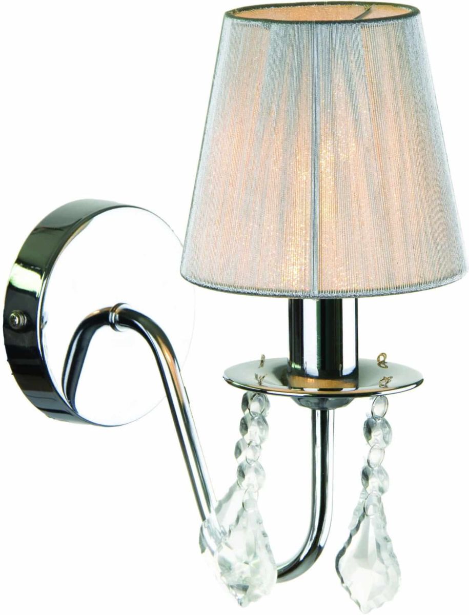 Light Prestige Mona kinkiet 1x40W biały/srebrny LP-5005/1WSREBRNA