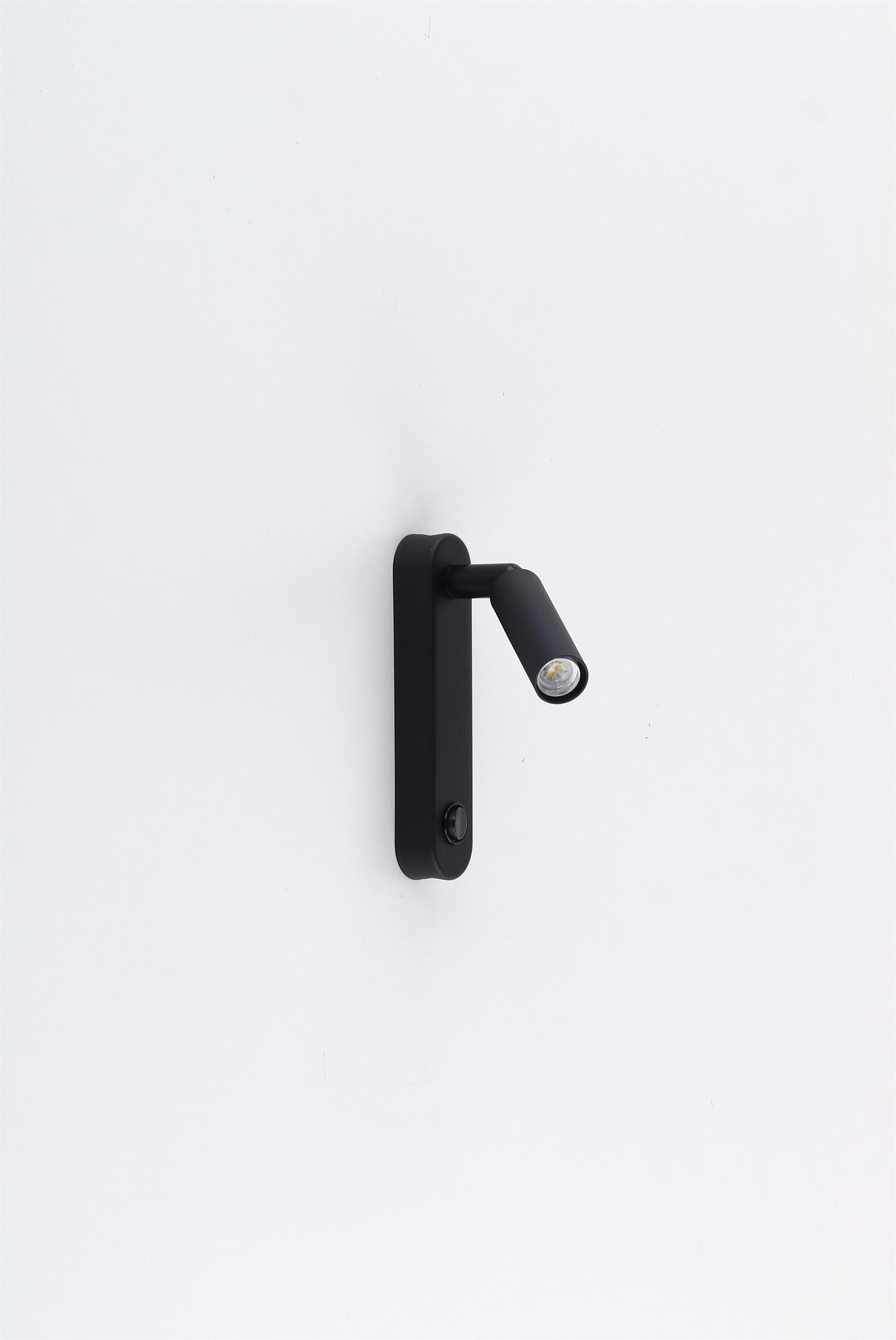 TK Lighting Enza Black kinkiet 1x6W czarny 6621