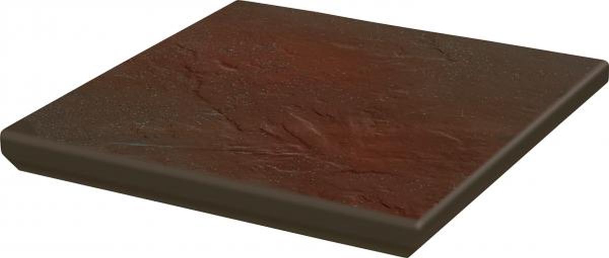Paradyż Semir Brown stopnica 33x33 cm narożna brązowy mat