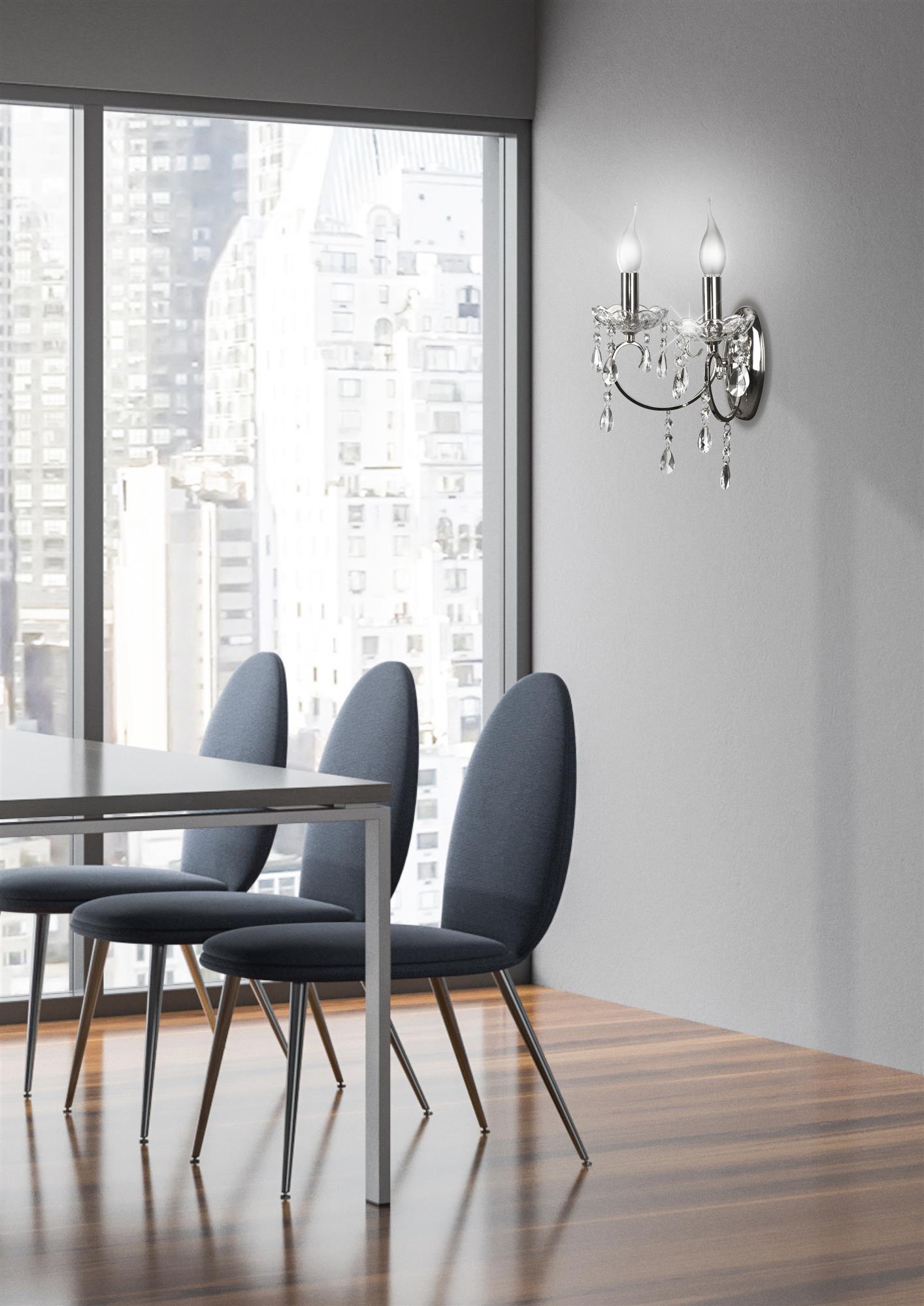Candellux Aurora kinkiet 2x40W chrom 22-96138