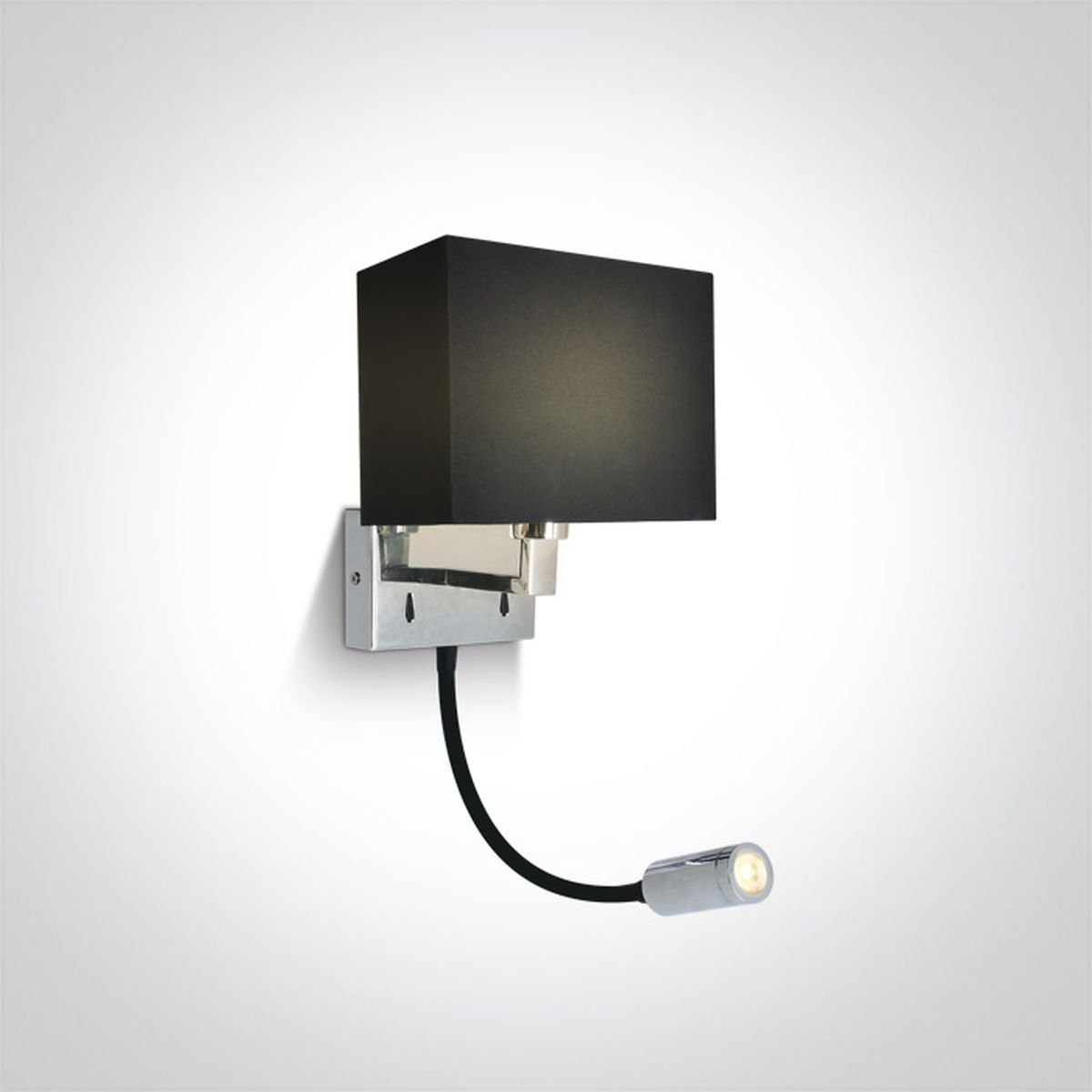 One Light Domingo kinkiet 3W+8W chrom/czarny 61122/C/W