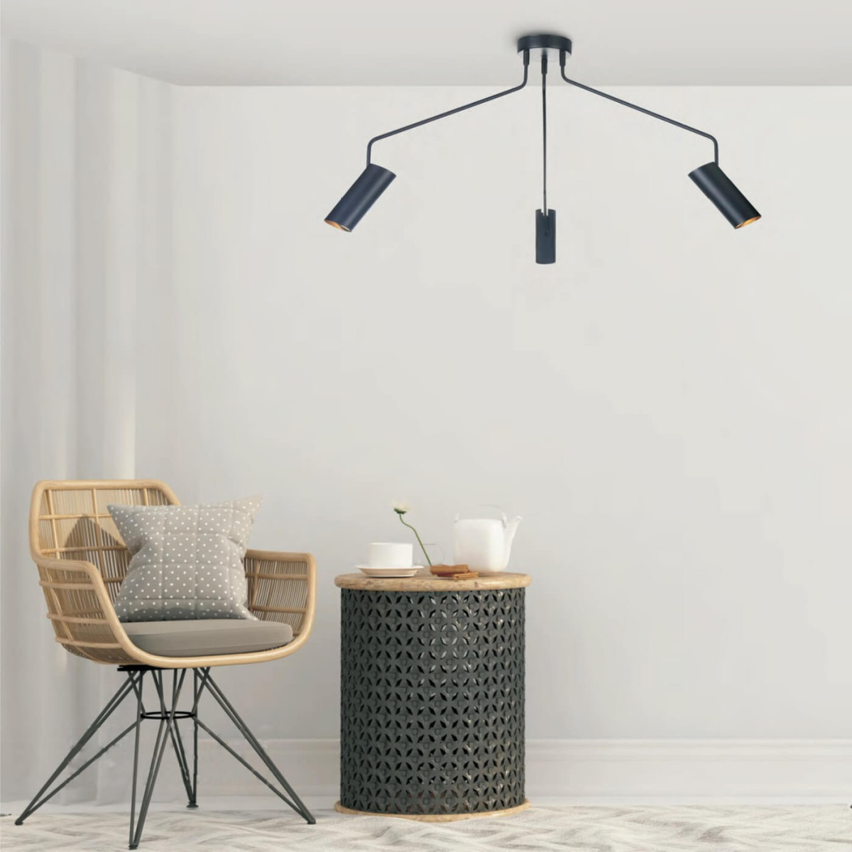 Light Prestige Futuro lampa podsufitowa 3x35 W czarna LP-17001/3CBK