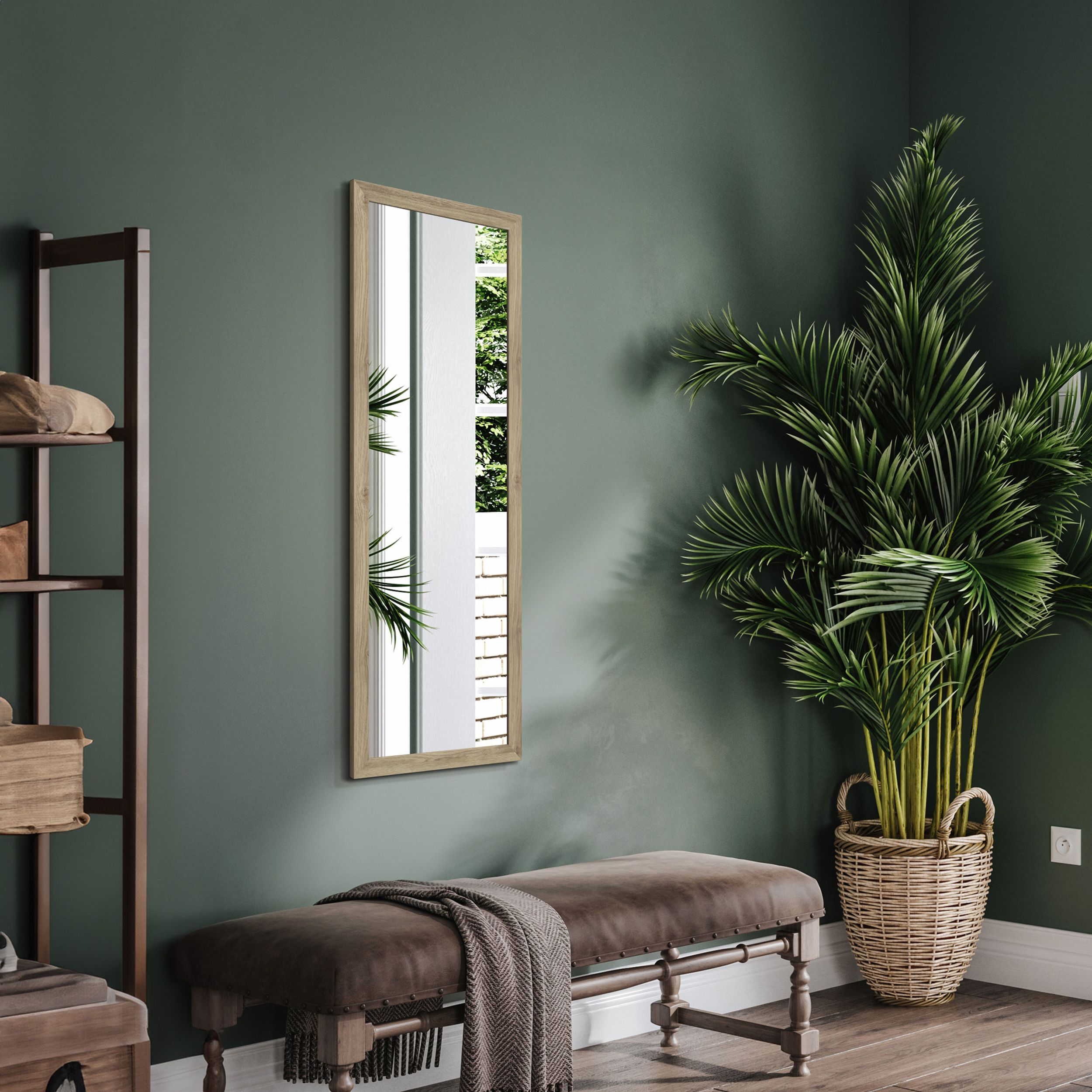 Styler Kiruna lustro 47x127 cm prostokątne drewno LU-12443