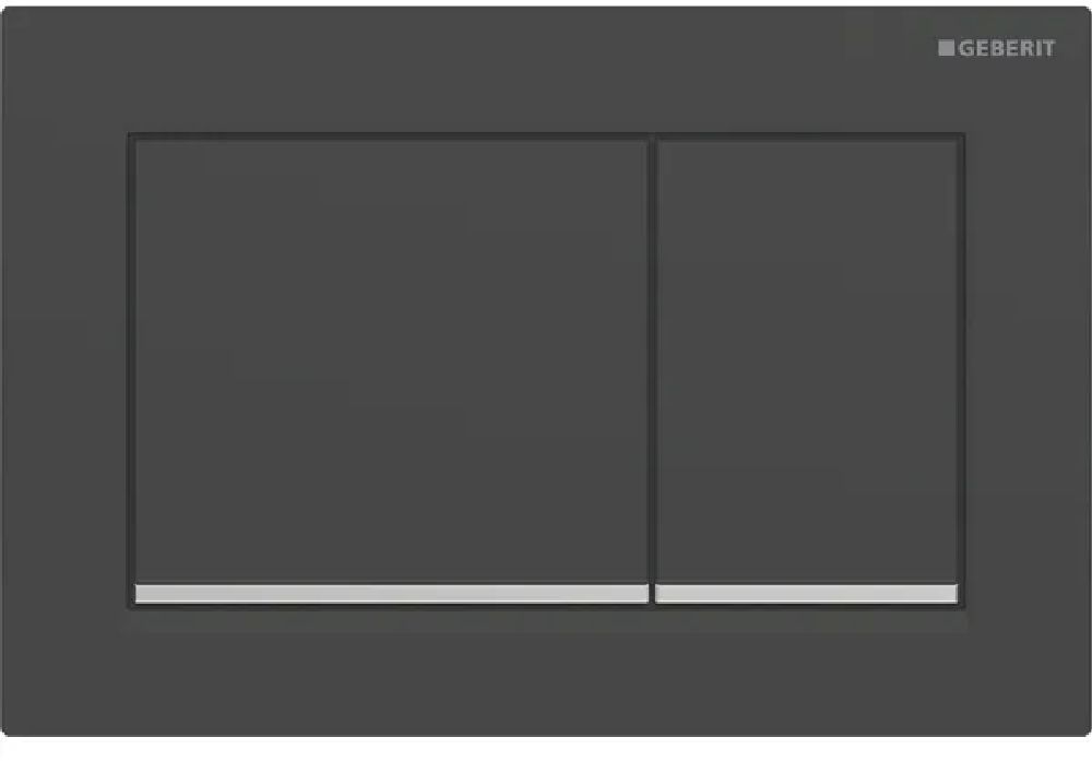 Geberit Omega20 przycisk spłukujący do WC czarny mat/chrom błyszczący 115.080.14.1