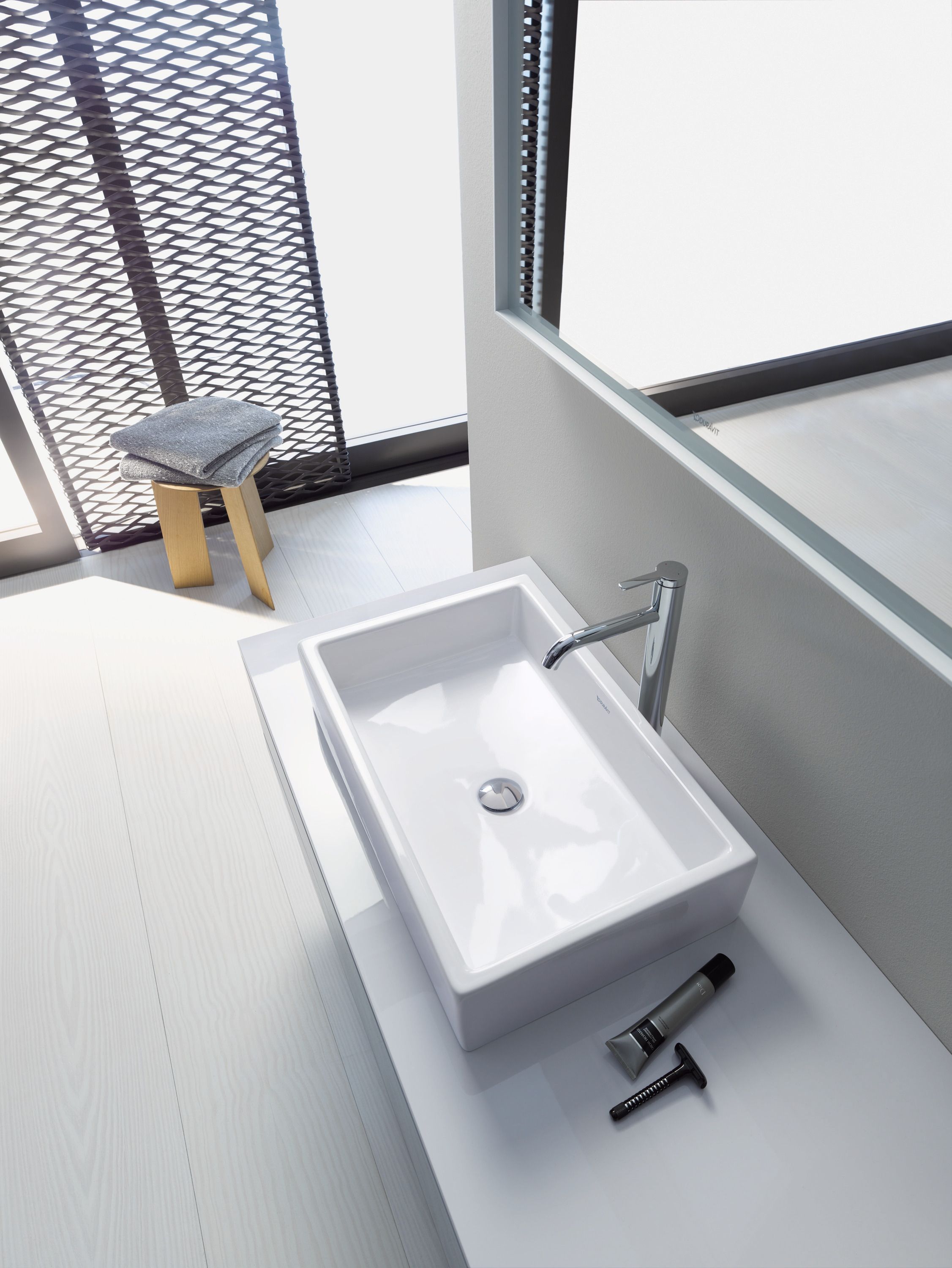 Duravit Vero Air umywalka 60x38 cm nablatowa prostokątna WonderGliss biała 23516000001