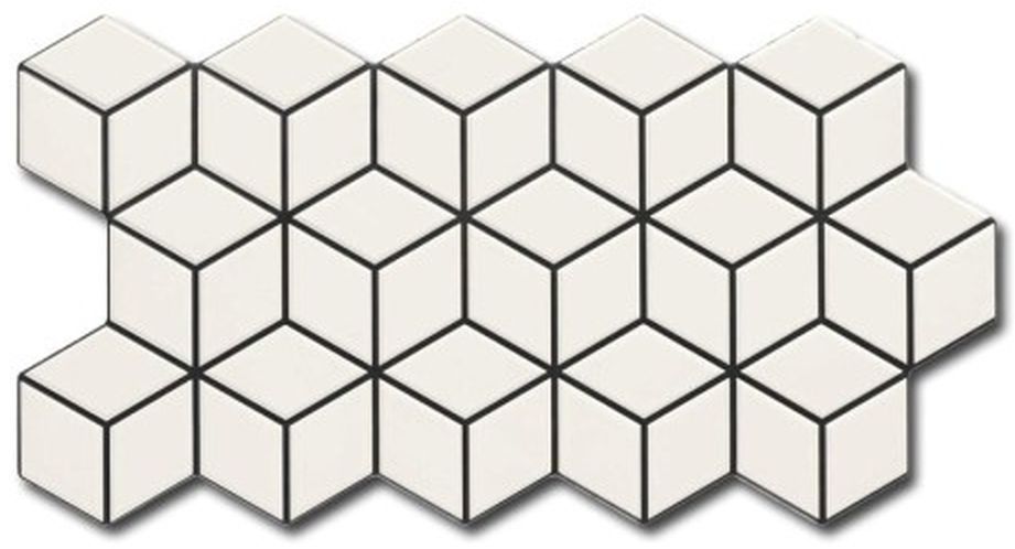 Realonda Hex Rhombus Snow płytka ścienno-podłogowa 26,5x51 cm biały mat