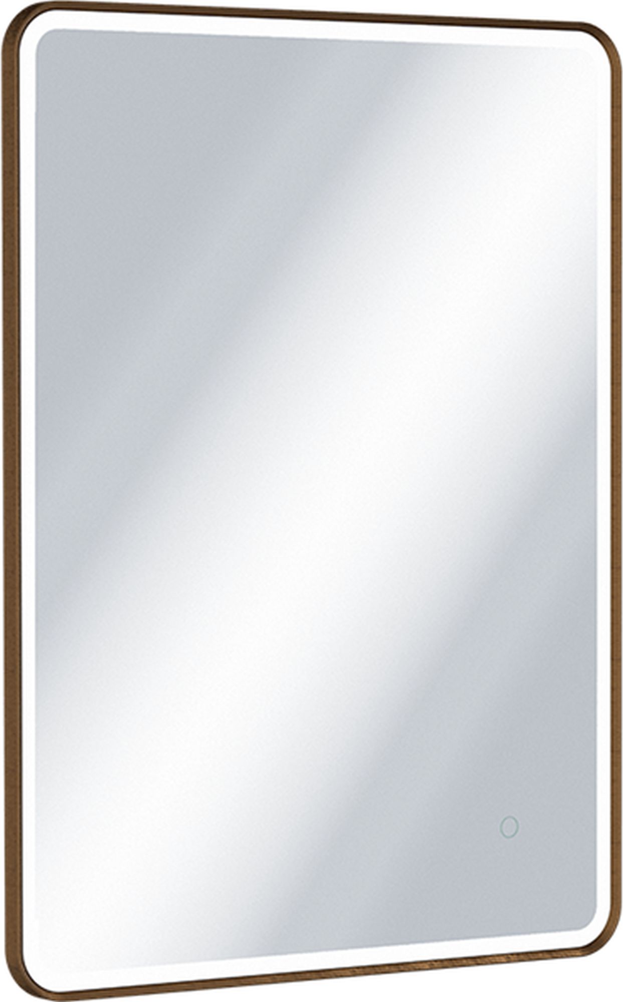 Excellent Corido lustro 60x80 cm prostokątne z oświetleniem z matą grzewczą z ramą miedź szczotkowana DOEX.CO080.060.CB