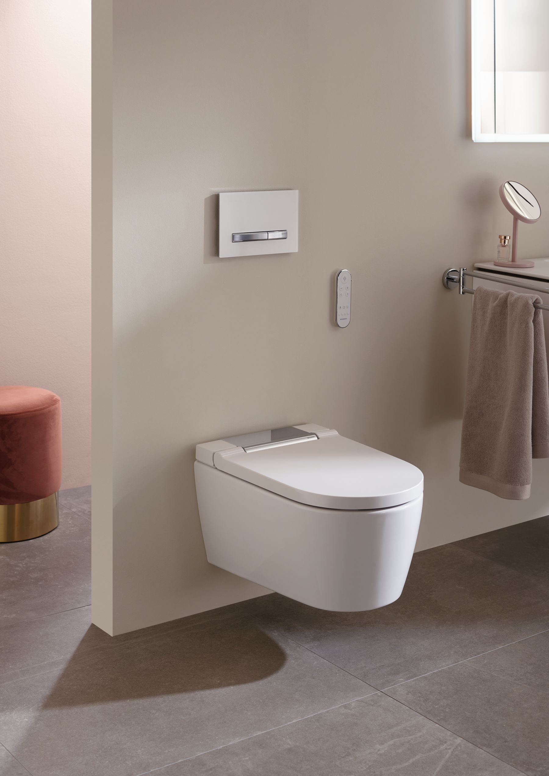 Geberit AquaClean toaleta myjąca wisząca bez kołnierza spłukiwanie wirowe biała 146.222.11.1 - Wysyłka w 24h